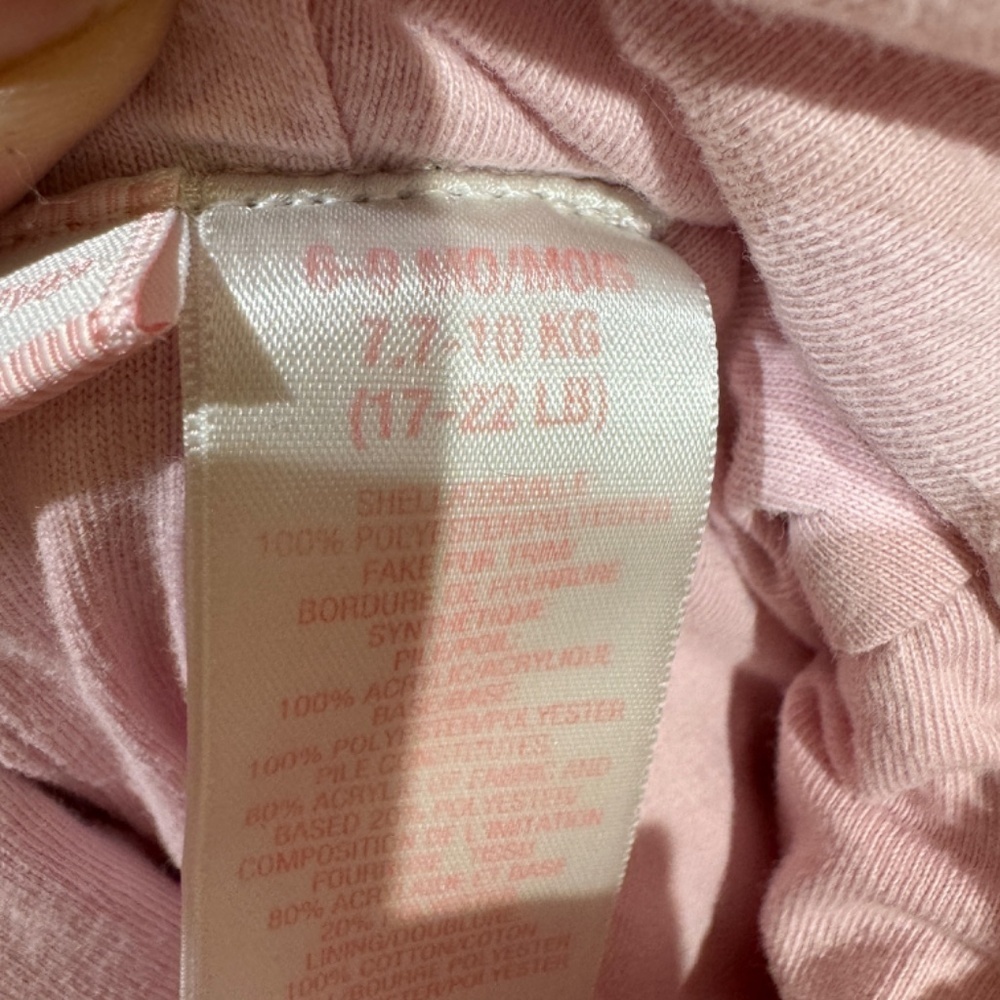 First Impressions Infant Pink Hooded Snowsuit Size 6-9 Months - Picture 3 of 6